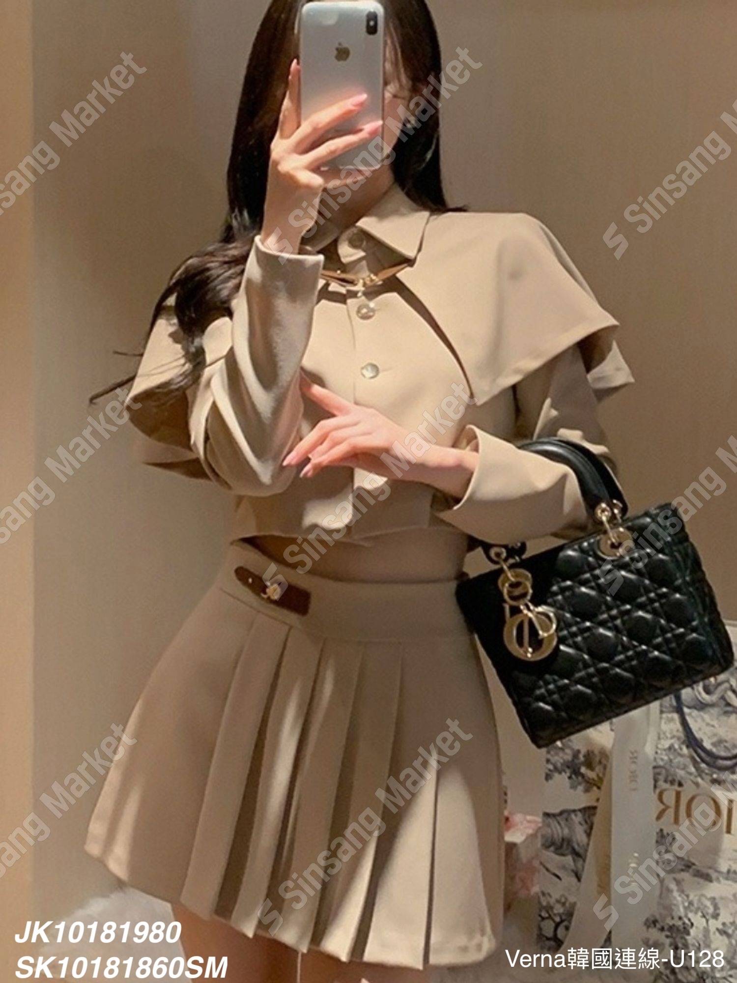 千金優雅披肩百褶裙套裝