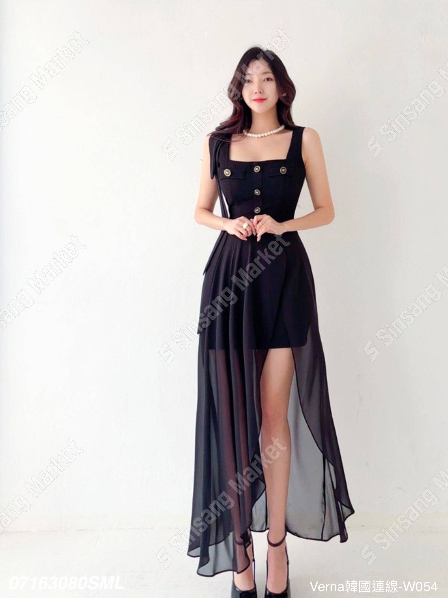 浪漫方領雪紡洋裝