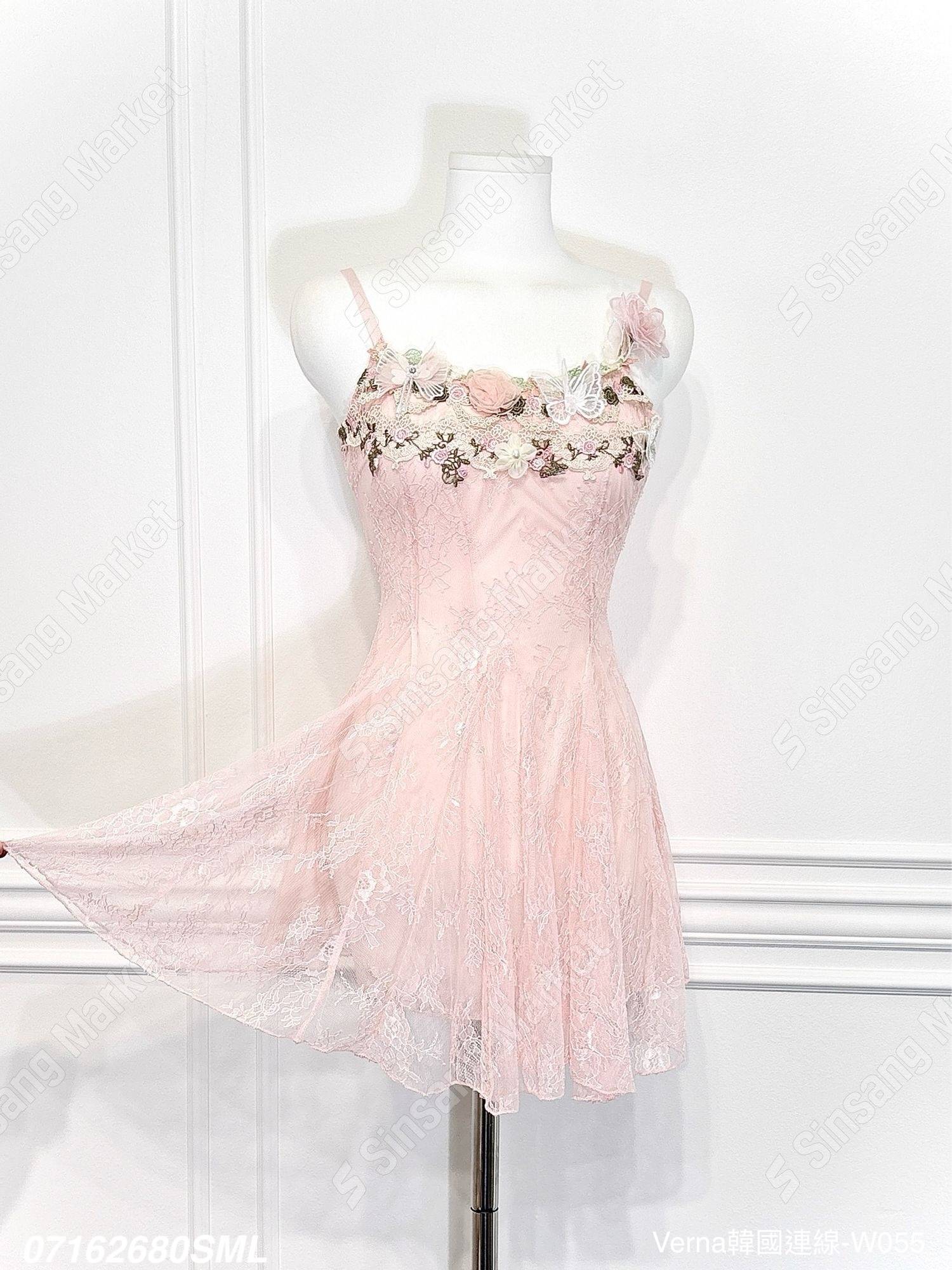 浪漫古典蕾絲繡花洋裝