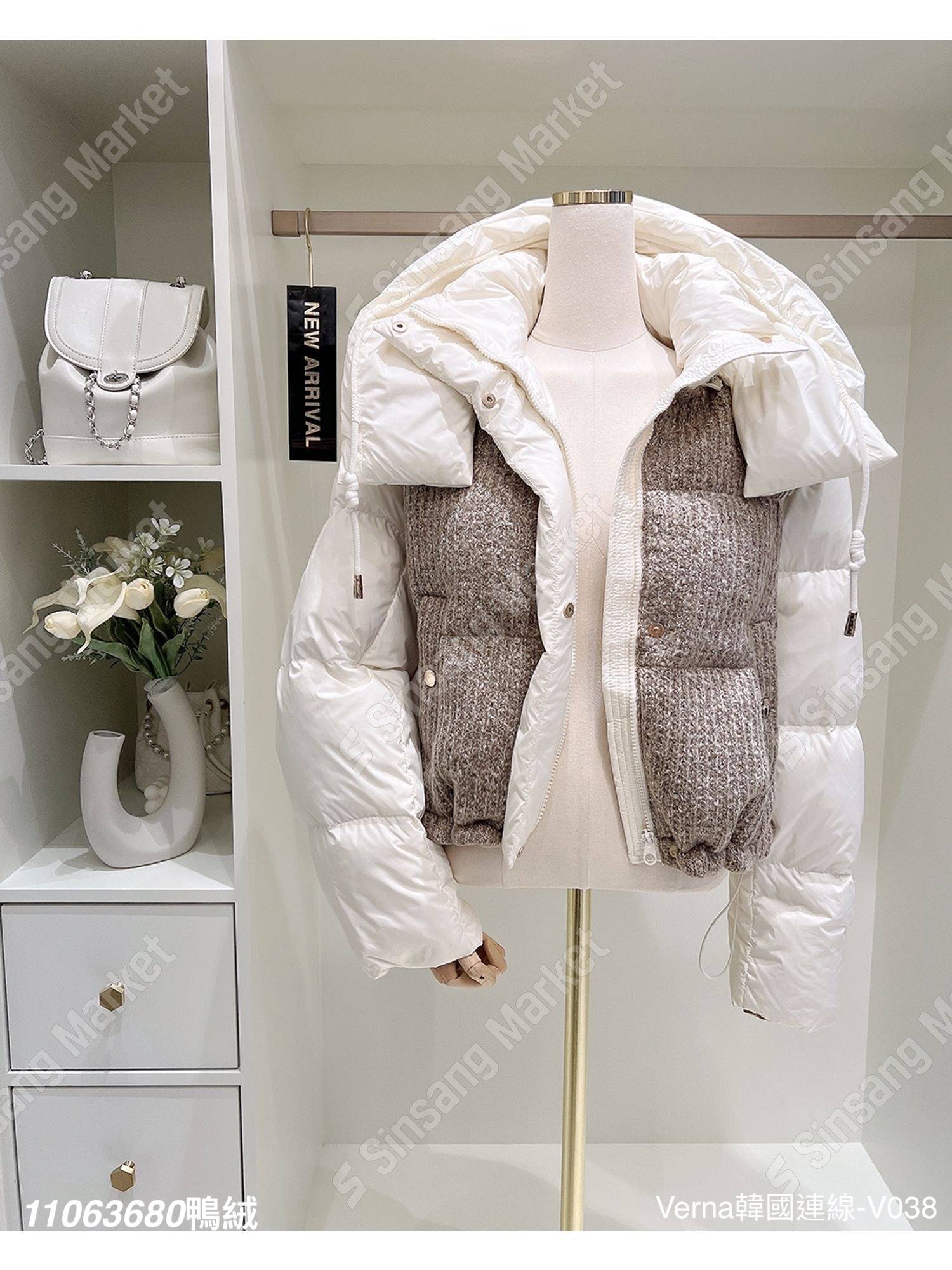 冬季鴨絨保暖翻領外套