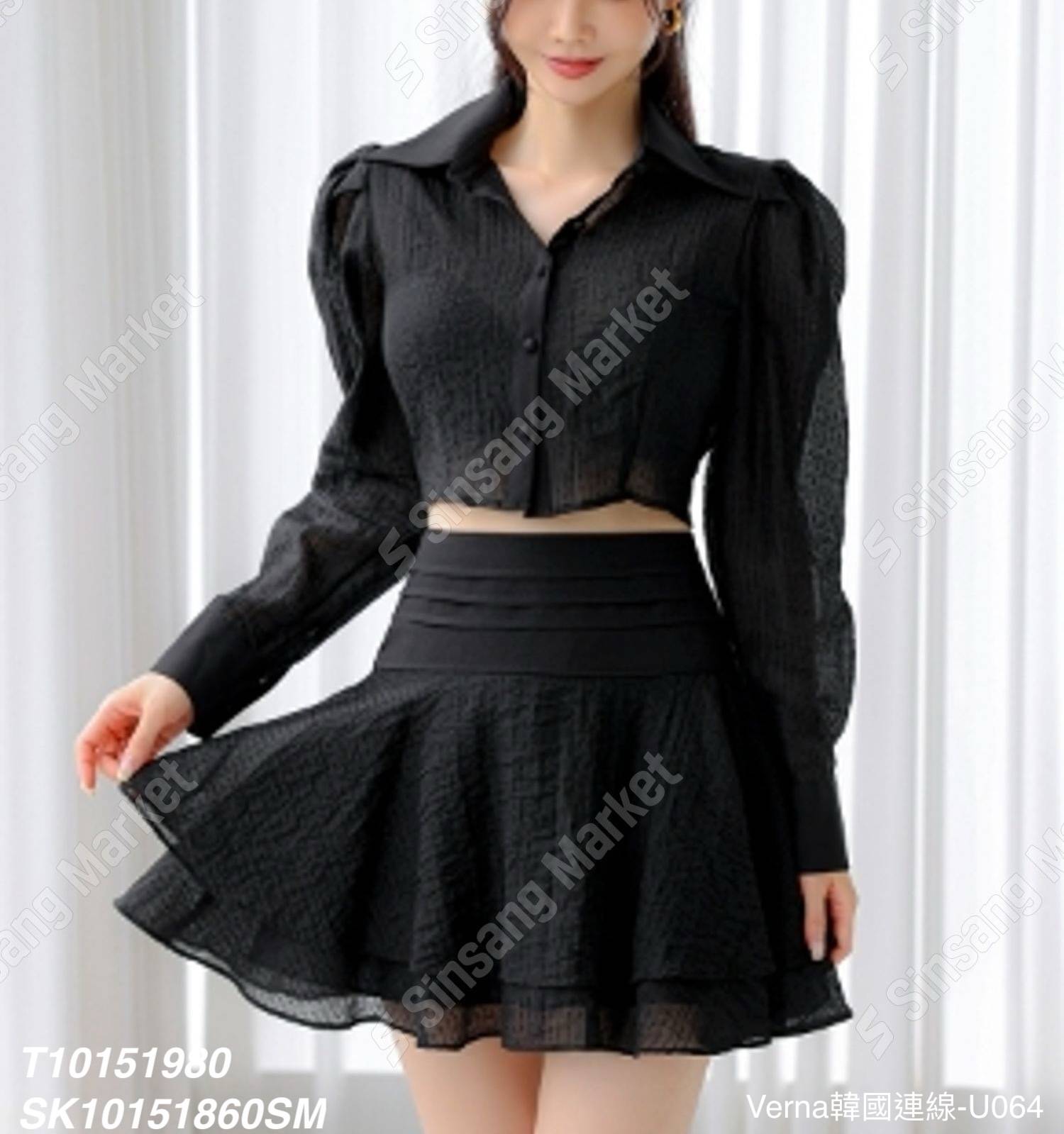 典雅韓系短裙套裝