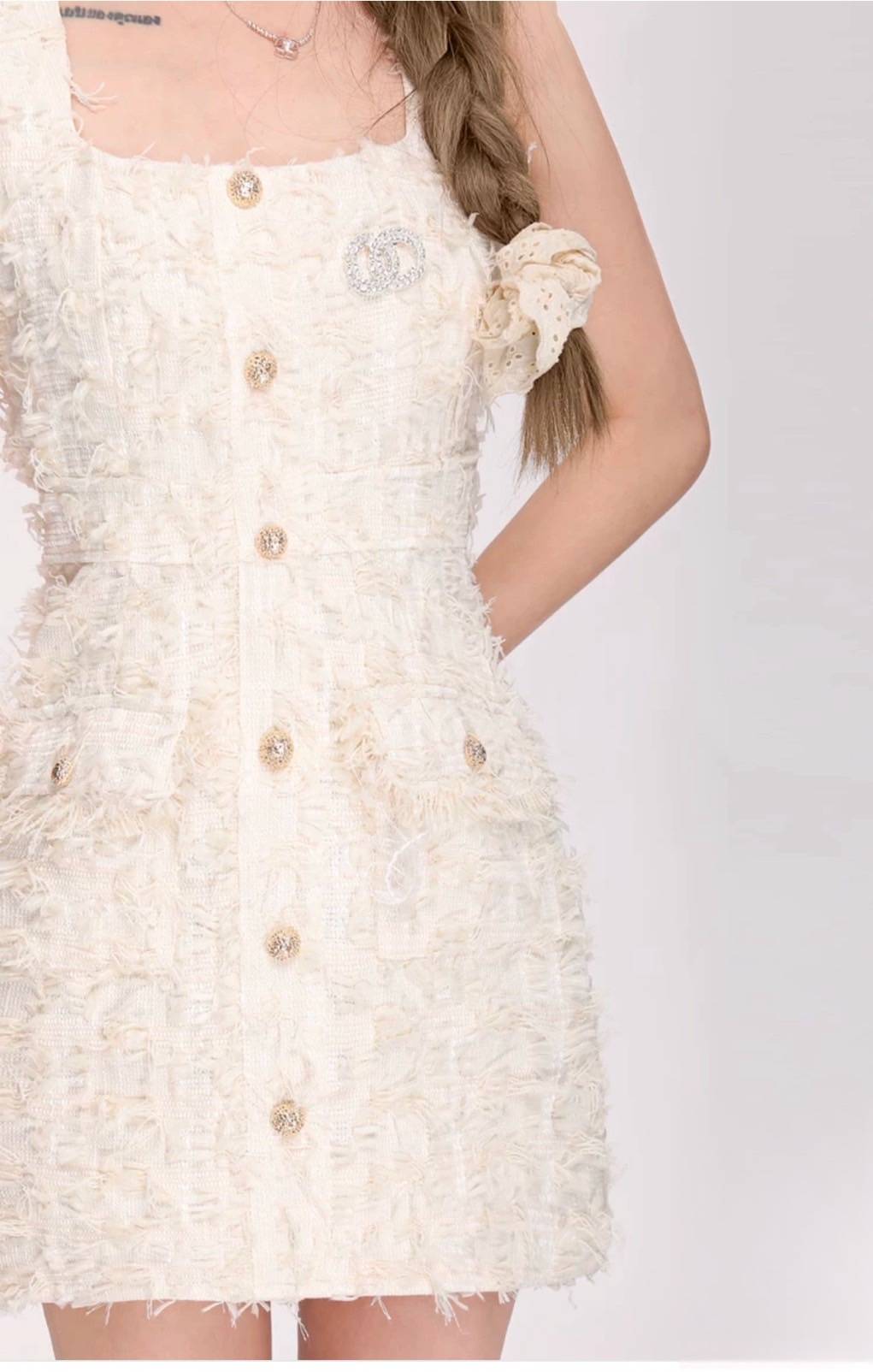 絕美小香風無袖背心洋裝