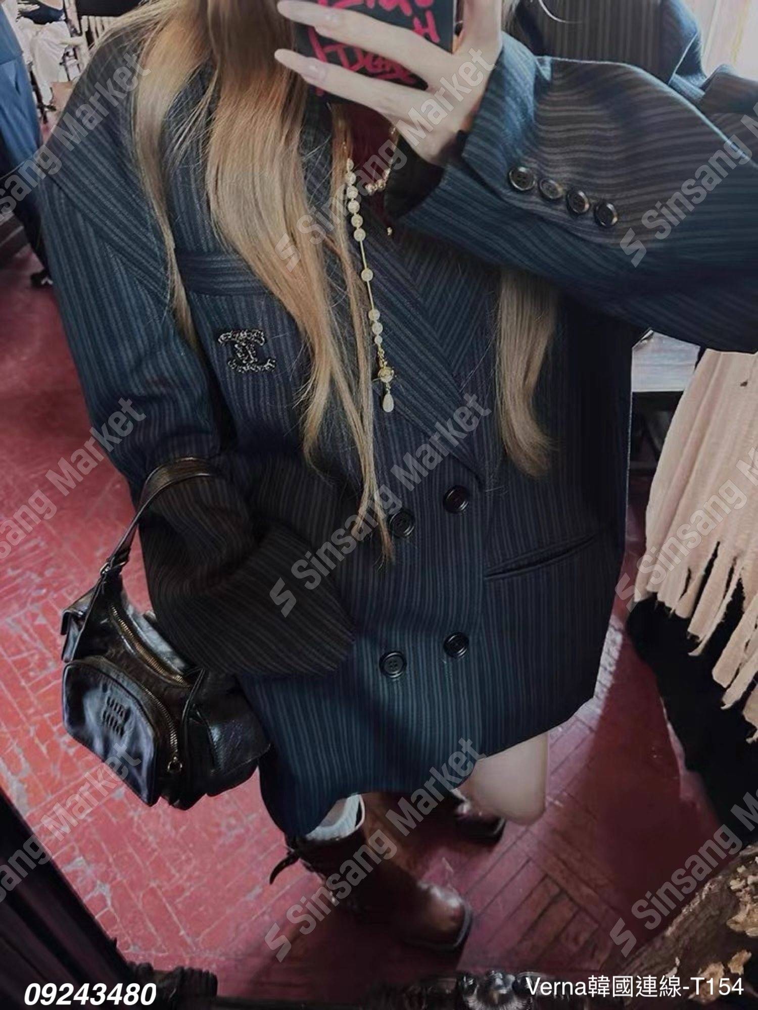 中性寬版西裝外套