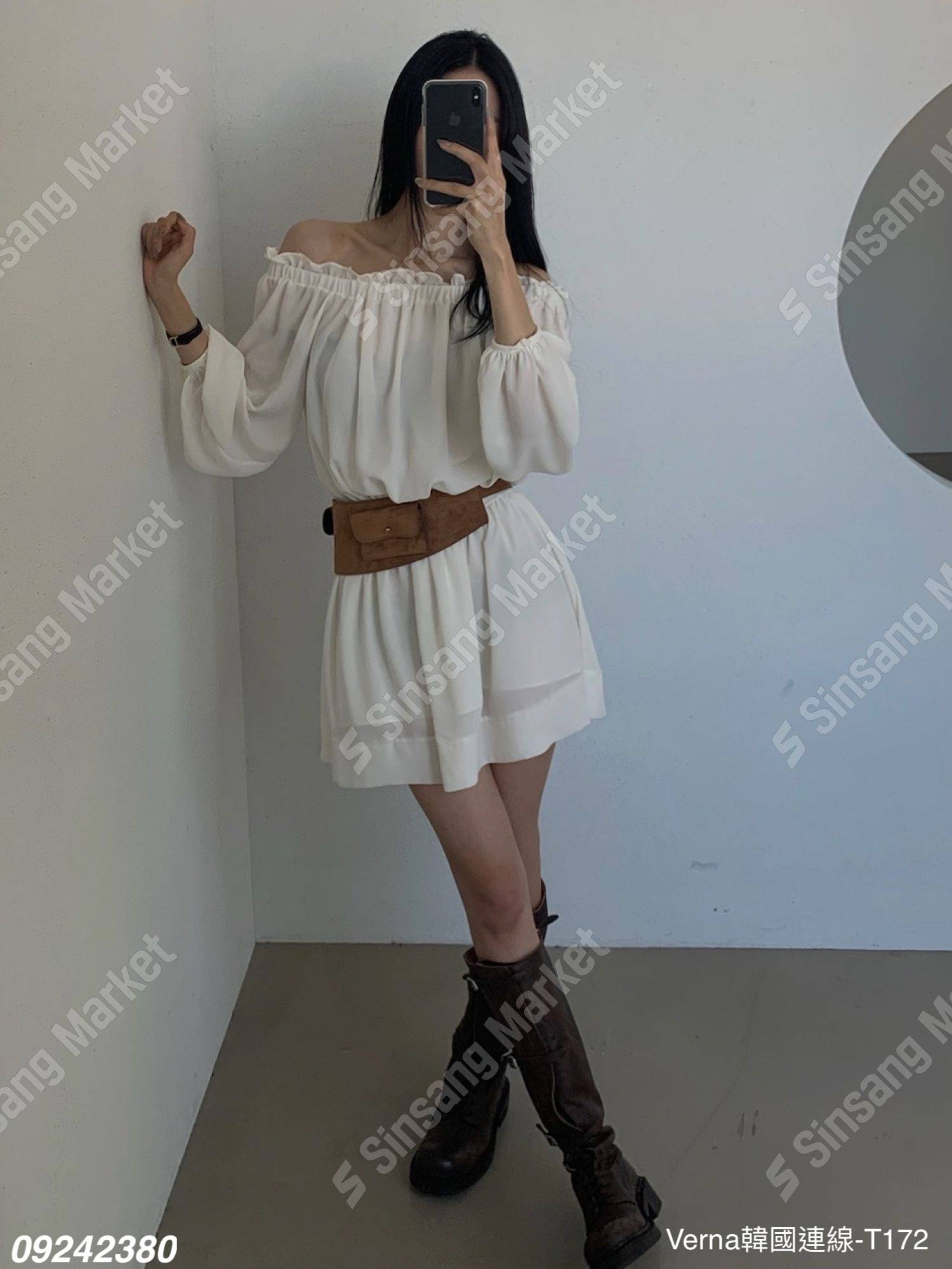 氣質浪漫平口洋裝