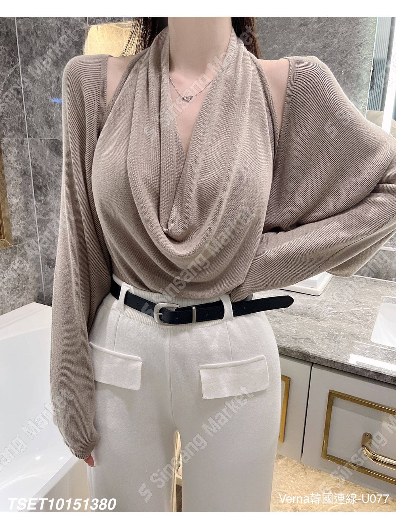 俐落優雅掛脖上衣