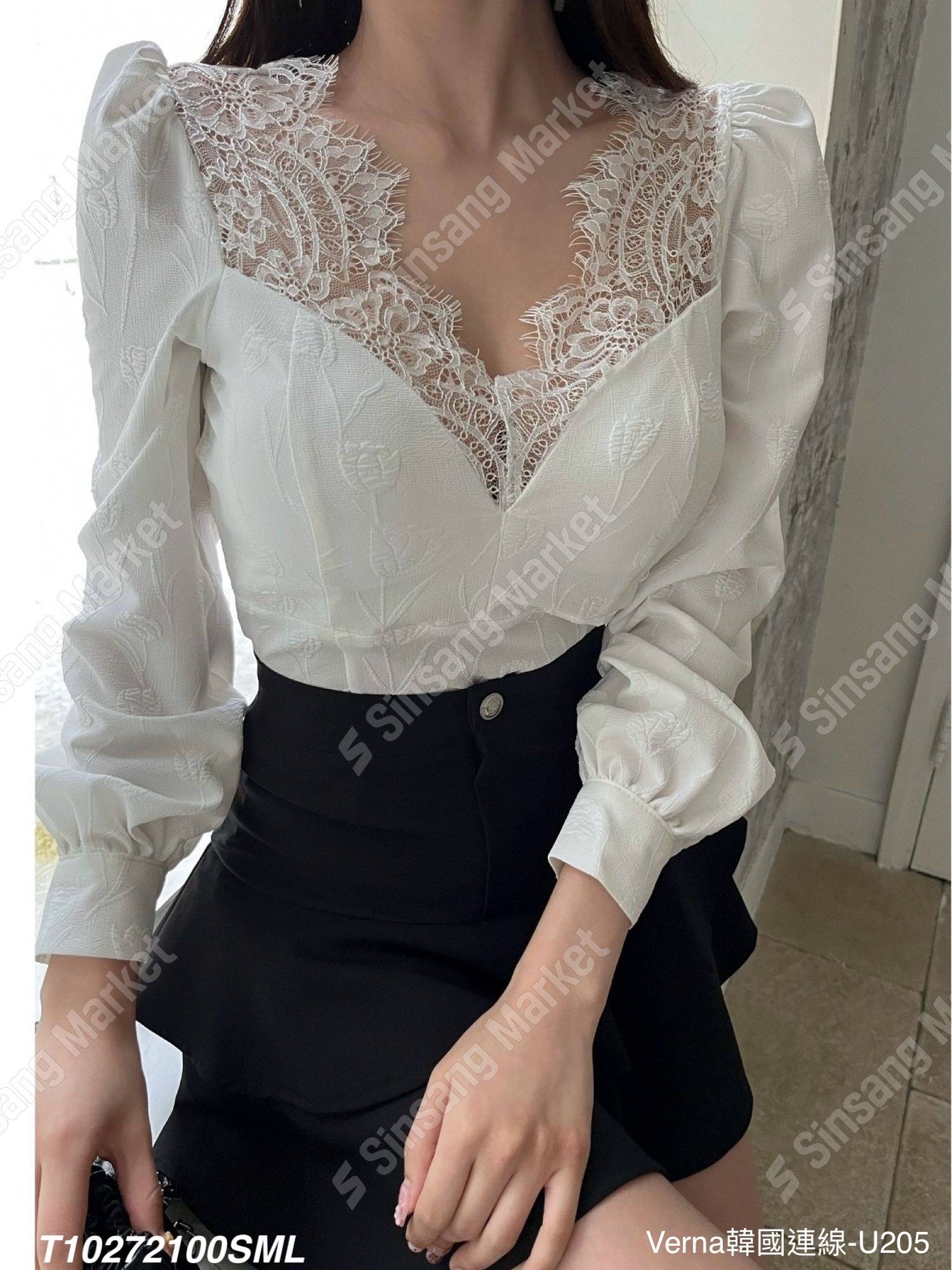 古典浪漫睫毛蕾絲上衣