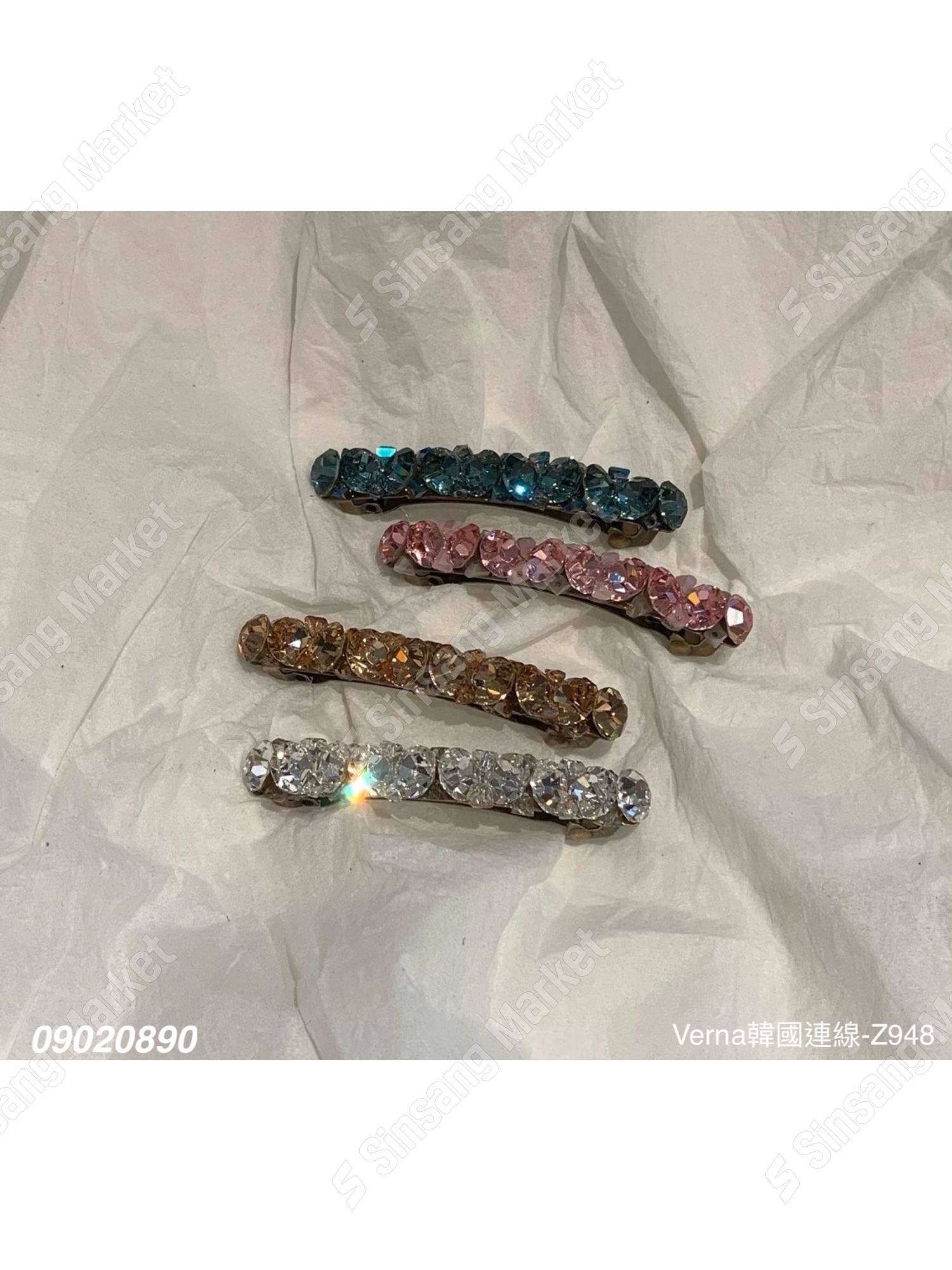 奢華水鑽一字髮夾