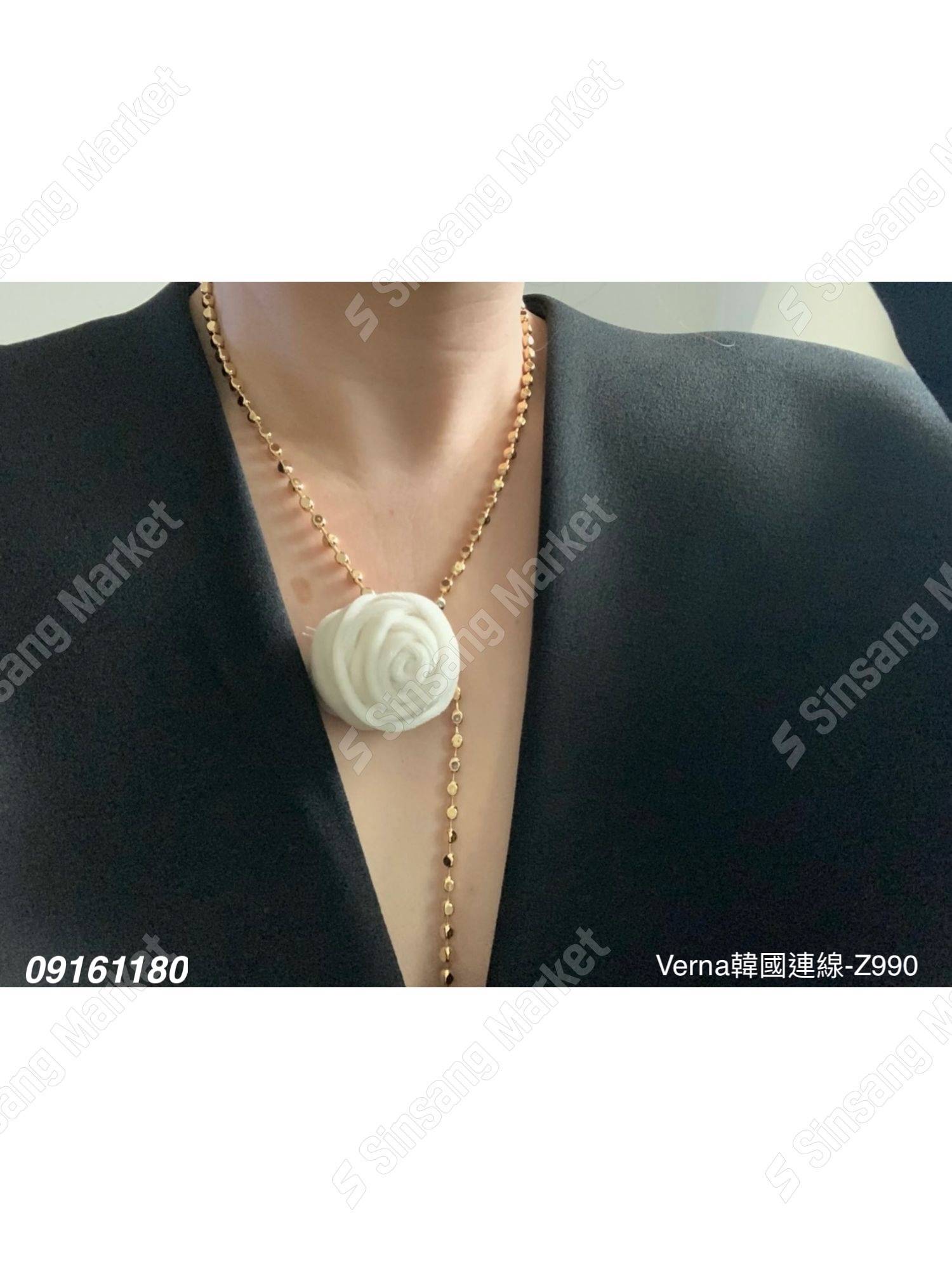 高雅氣質立體玫瑰項鏈