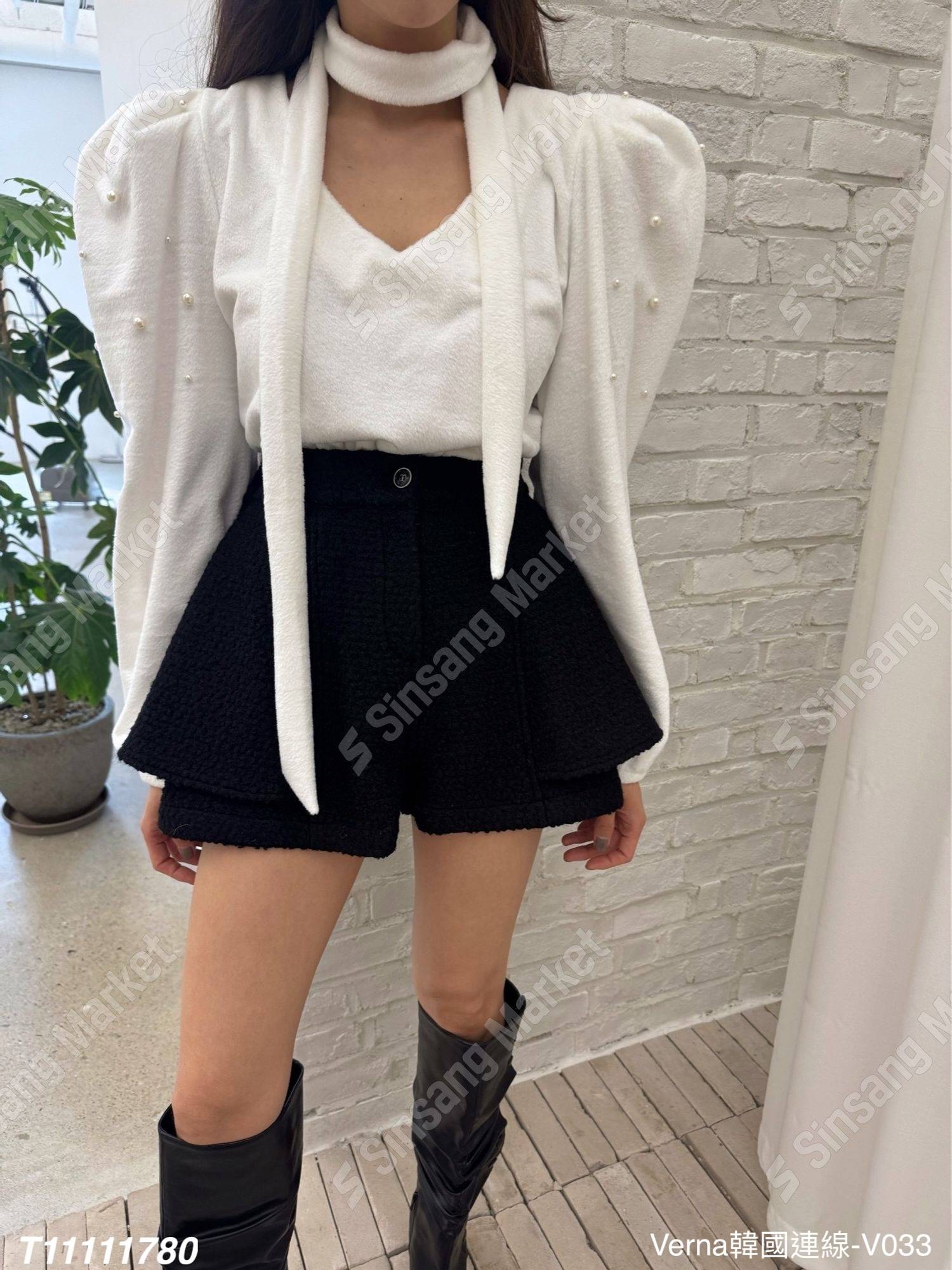 氣質珍珠公主袖上衣