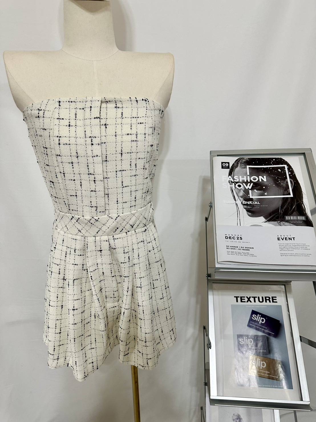 平口毛呢連身短褲