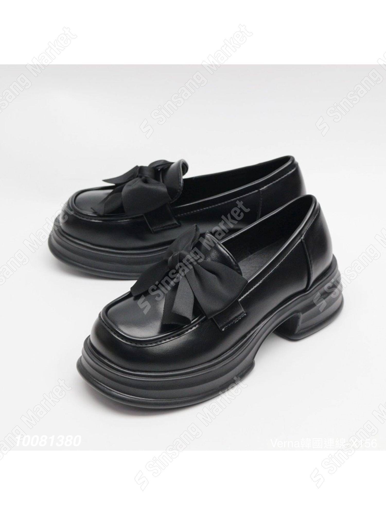 韓系俏麗蝴蝶結厚底鞋