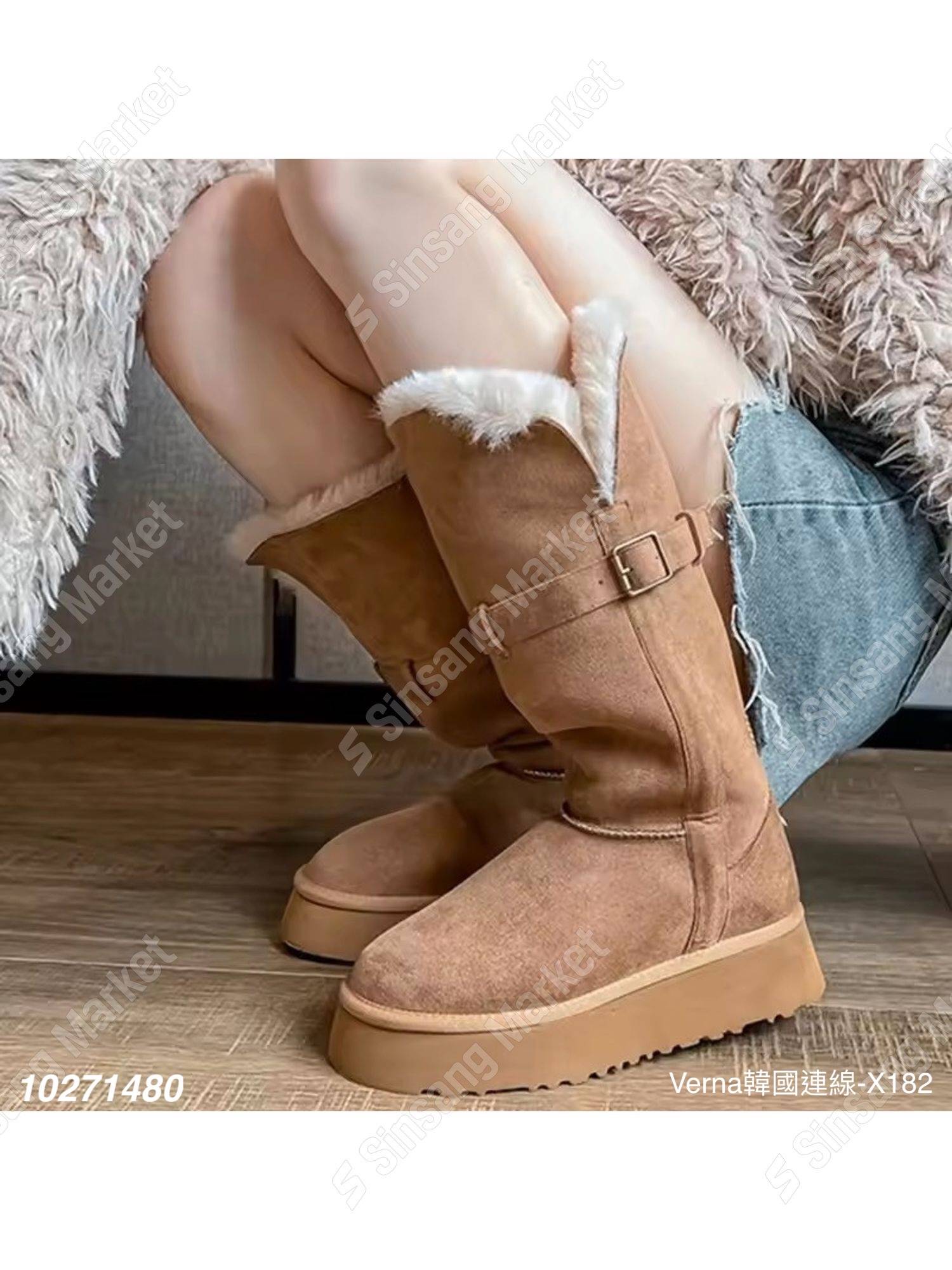 俏麗厚底長版雪靴