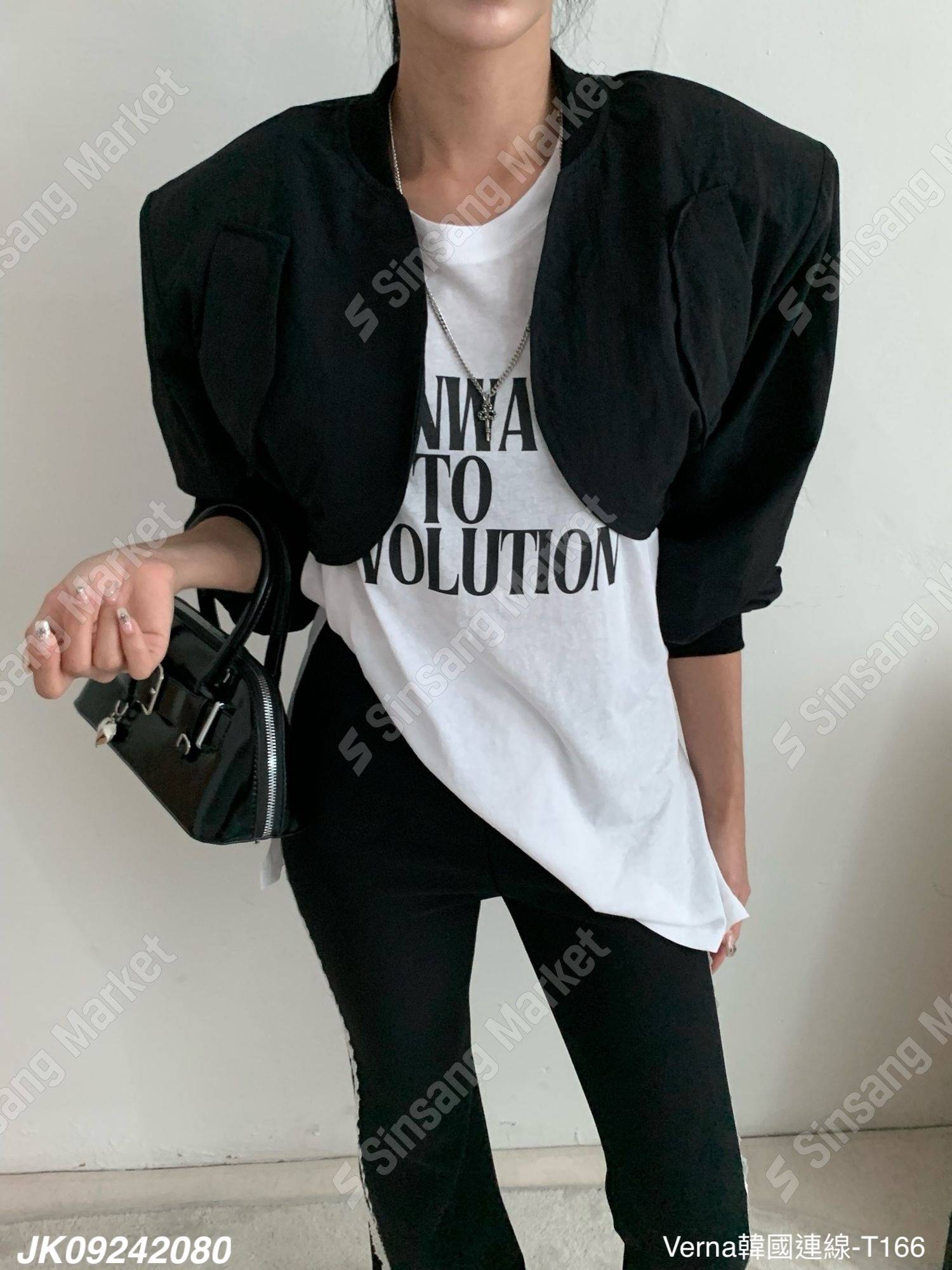 帥氣短版飛行外套