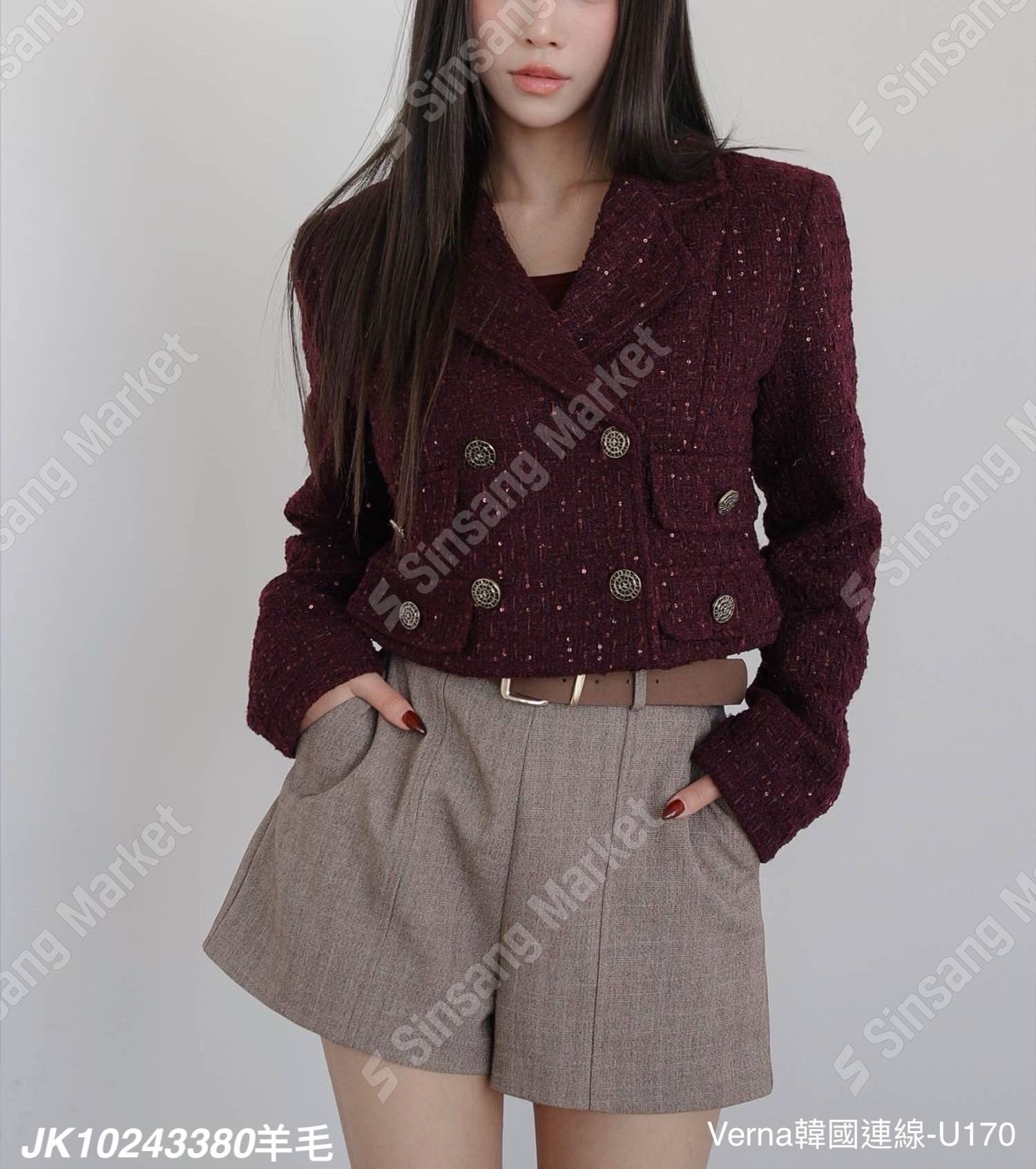 高雅質感厚磅羊毛外套