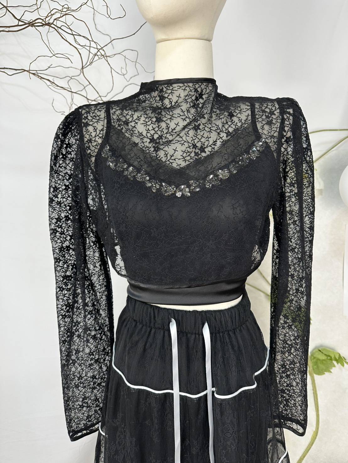 性感簍空網紗上衣