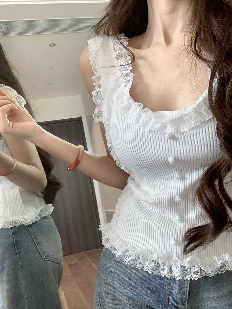 蕾絲花邊百搭吊帶