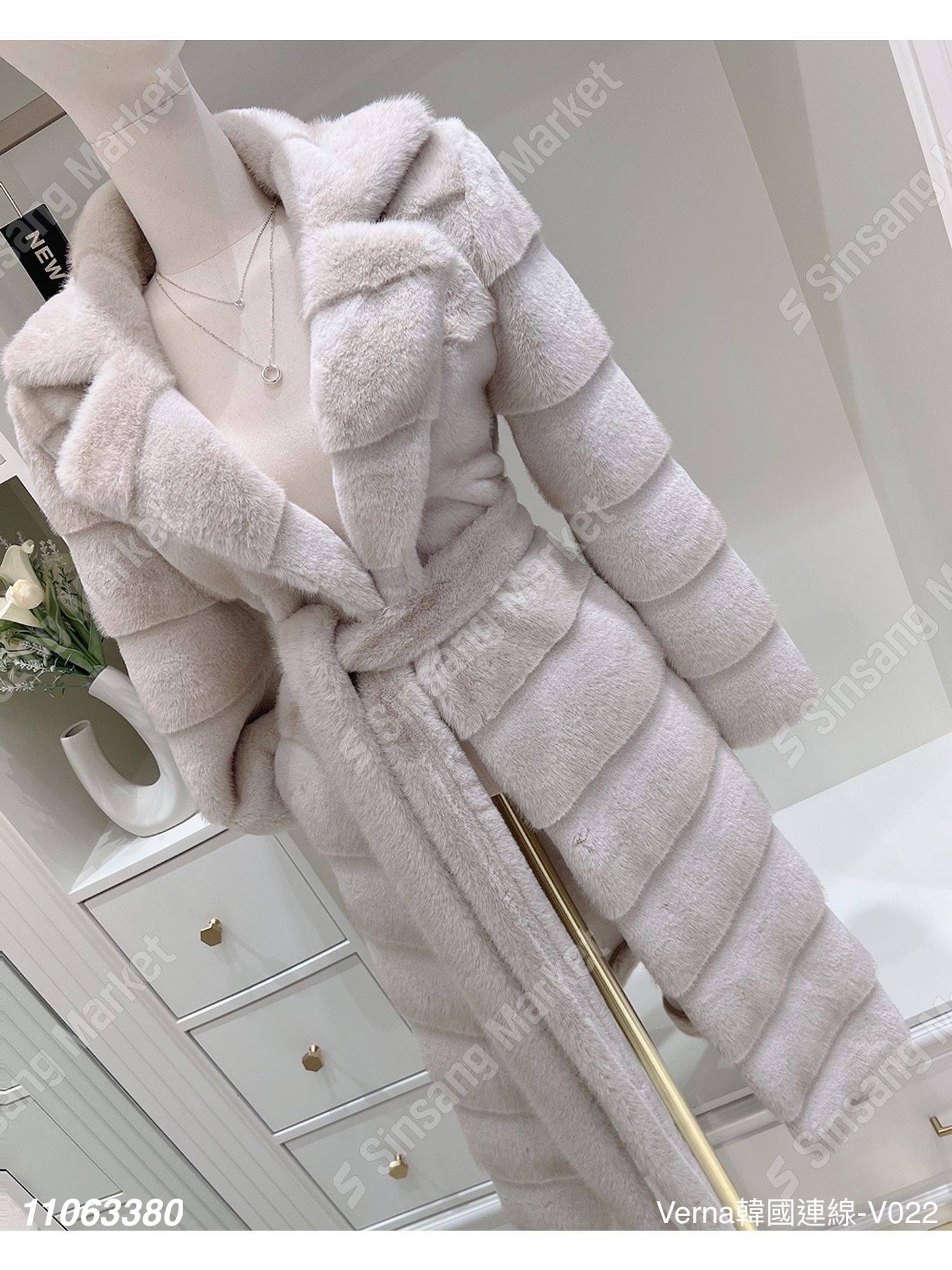 厚磅保暖毛海長版外套