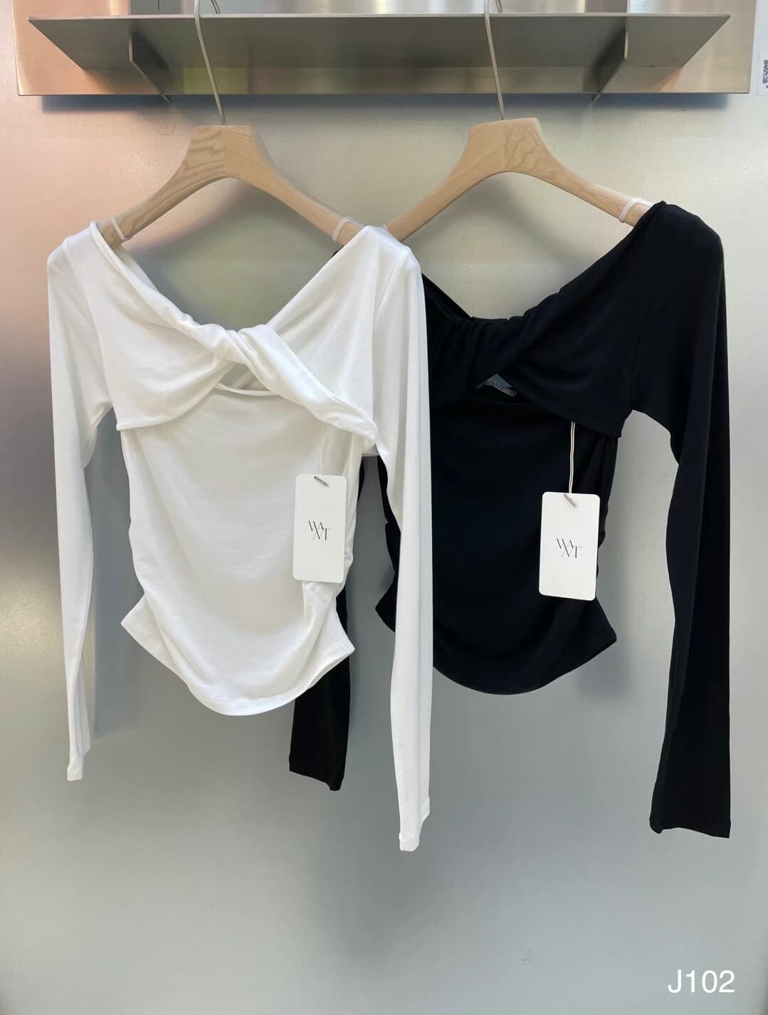 甜美交叉綁帶棉質Ｔ