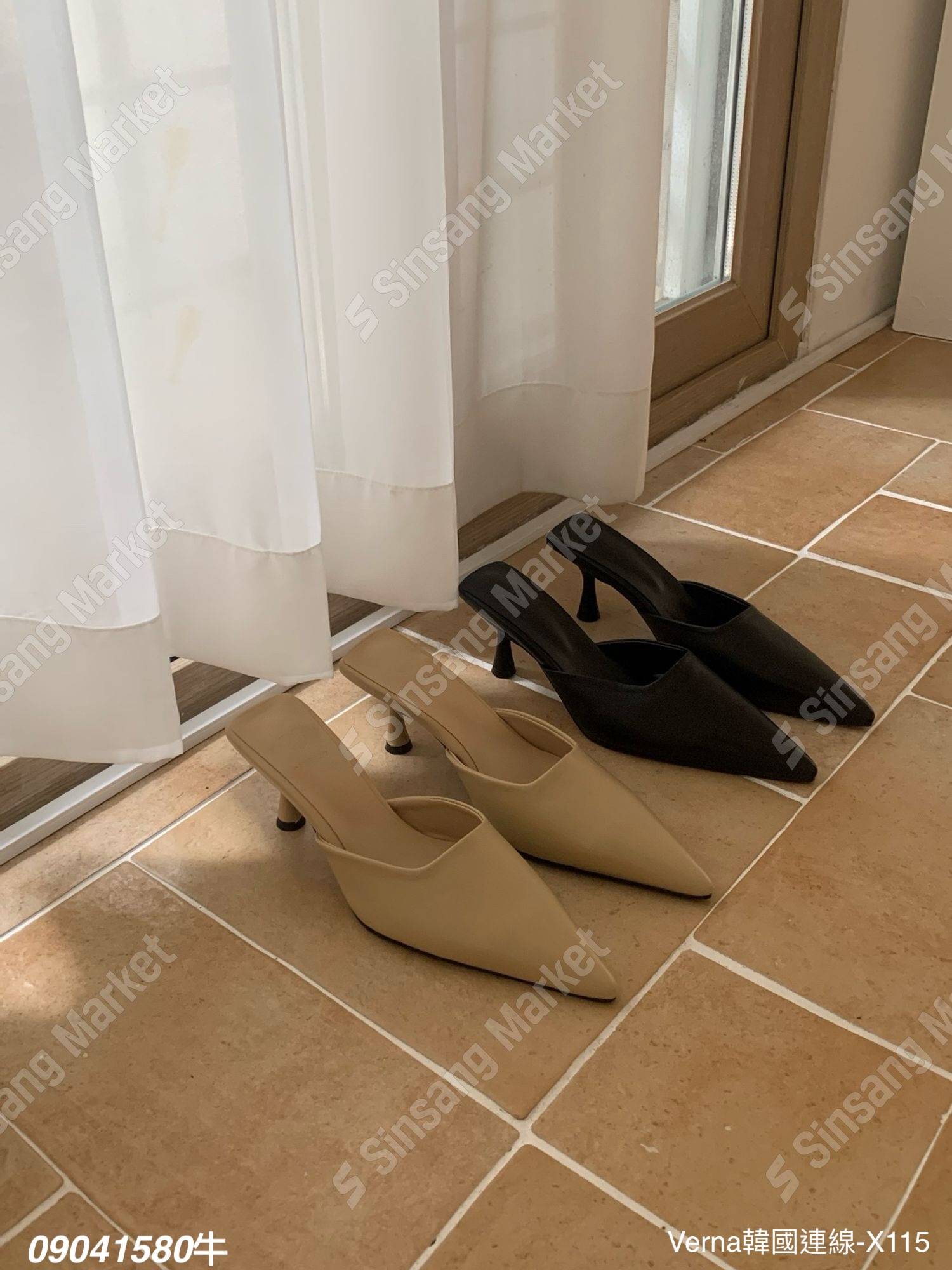 氣質優雅低跟尖頭鞋