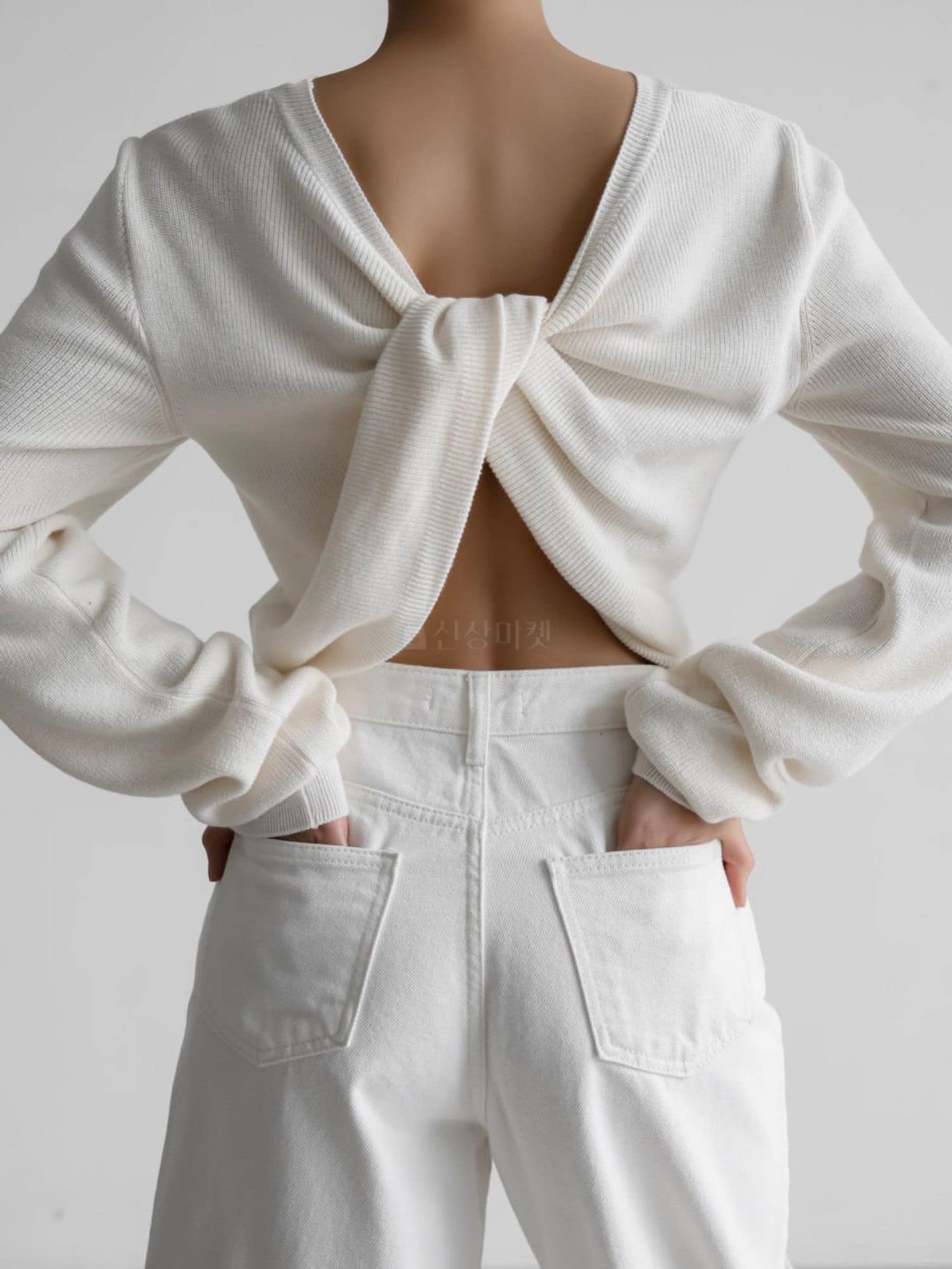 美背扭結氣質上衣