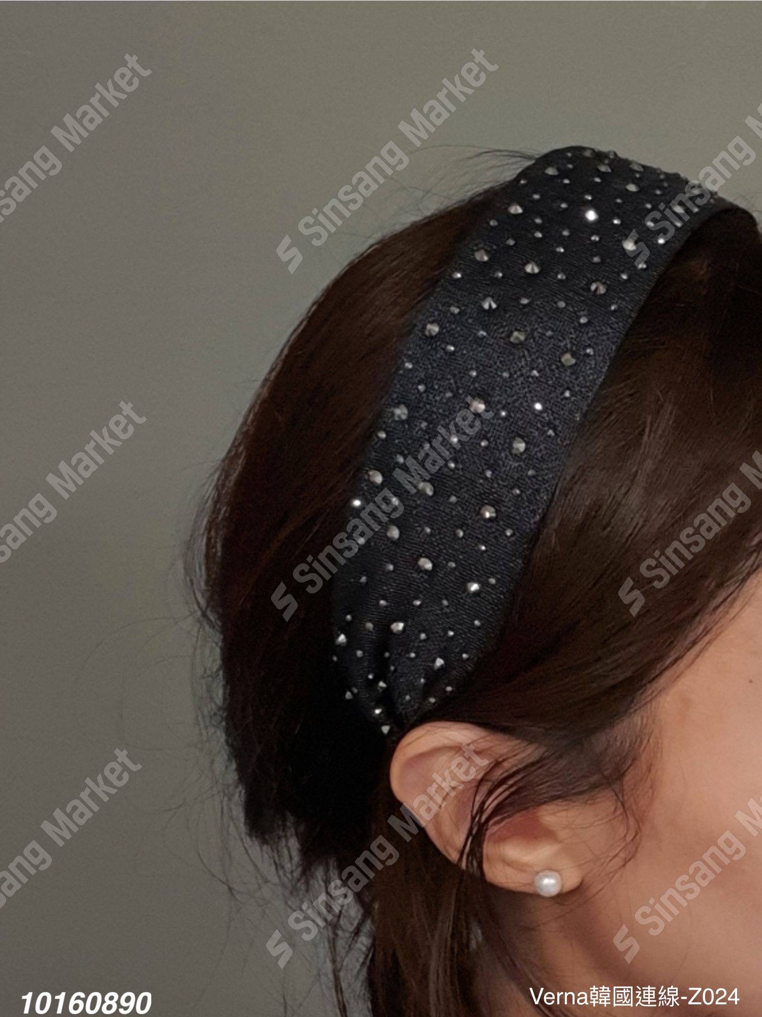 百搭寬版水鑽髮箍