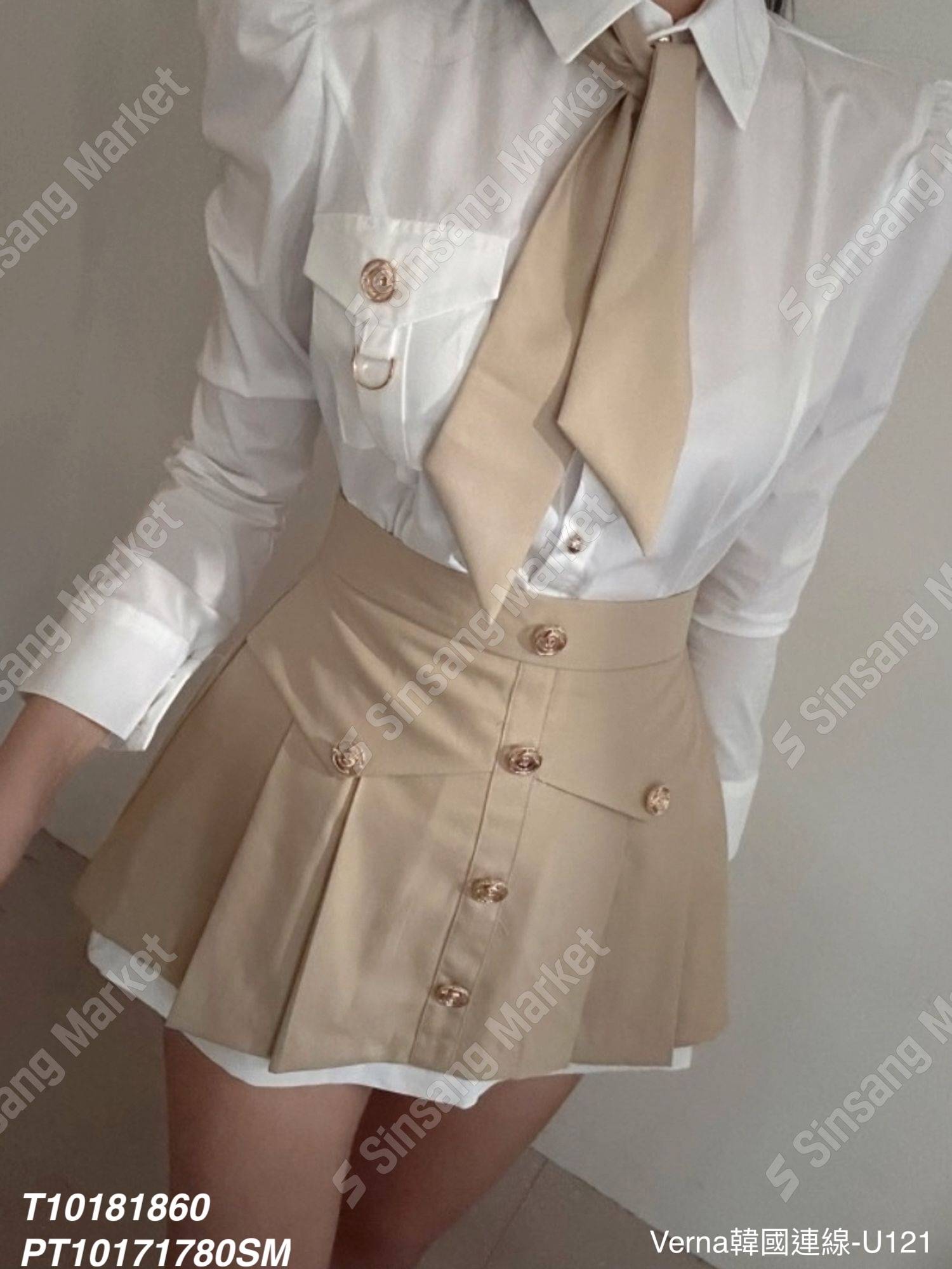 氣質典雅短裙拼接套裝