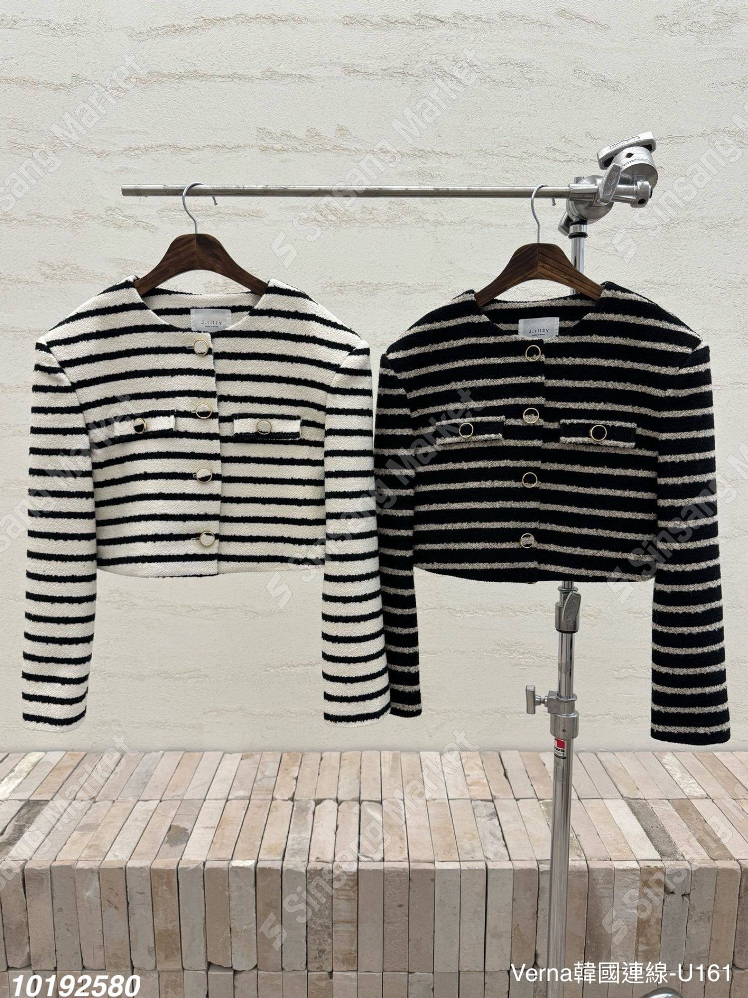 質感條紋短版上衣