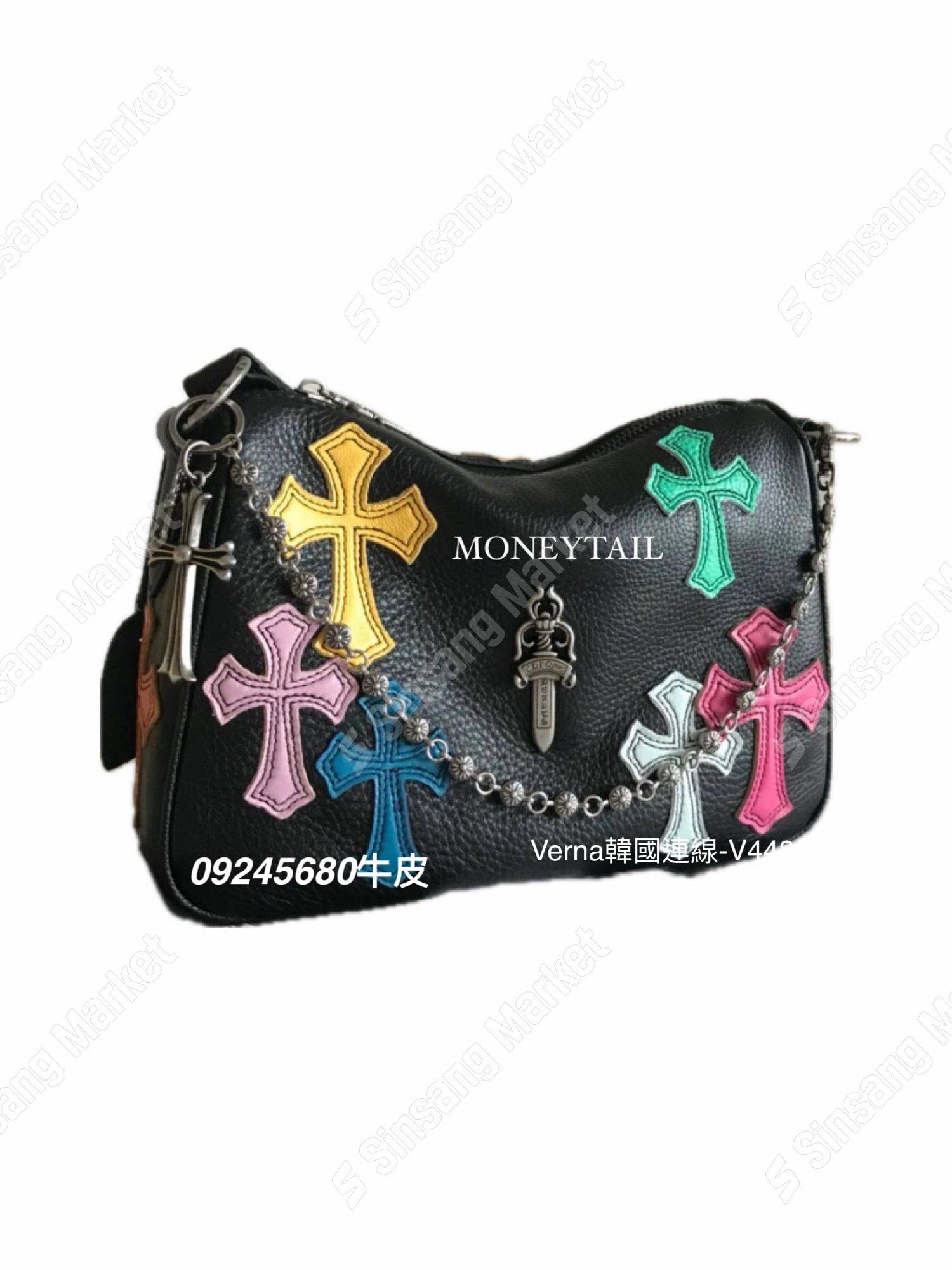 繽紛十字拼布單肩包