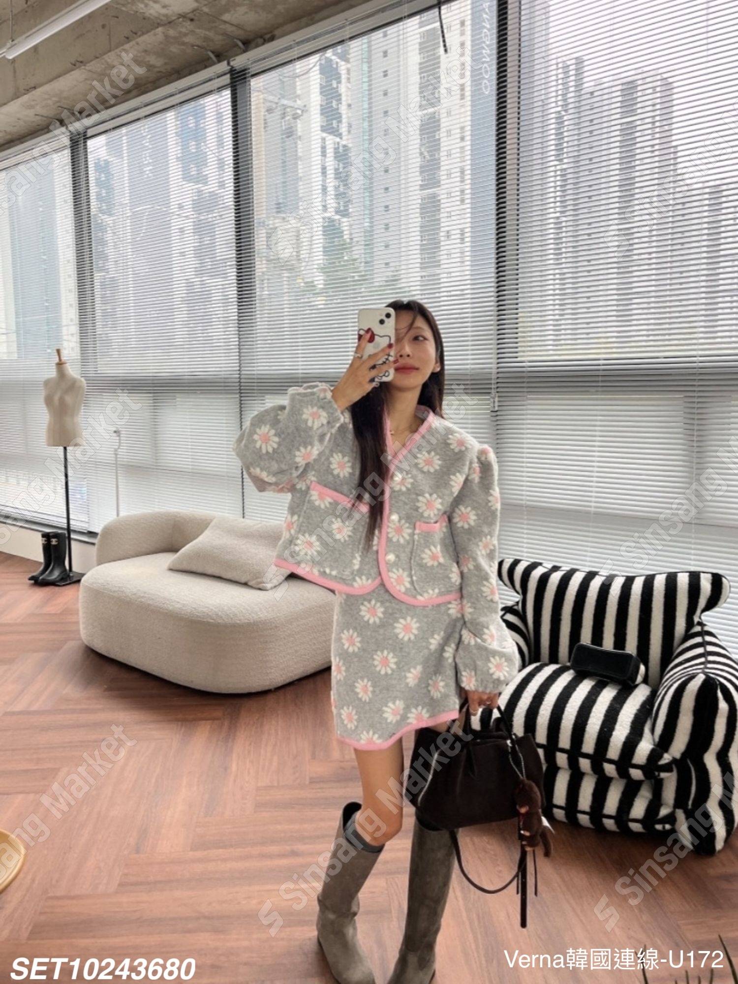 減齡小雛菊短裙套裝