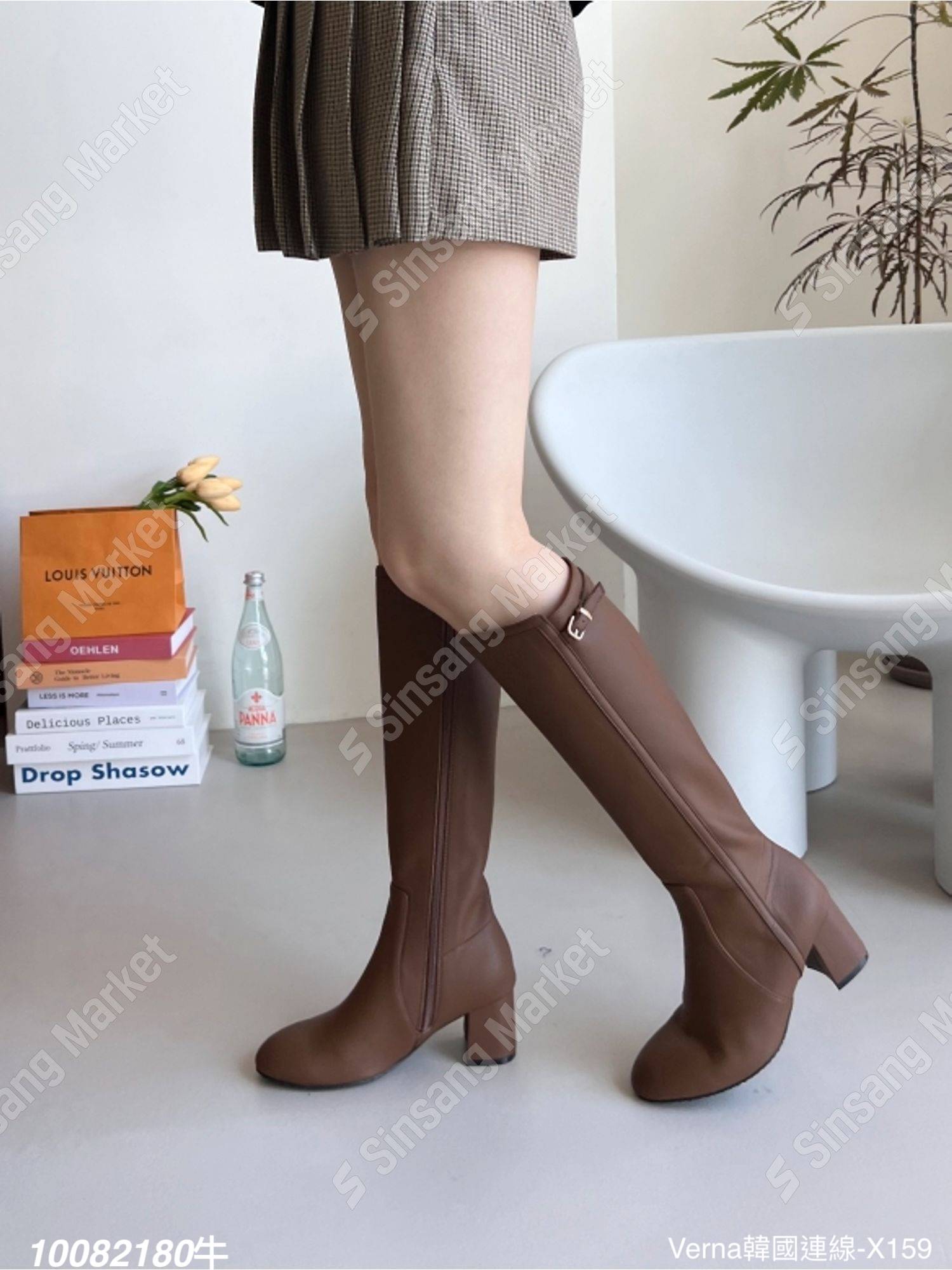 經典素雅牛皮長靴