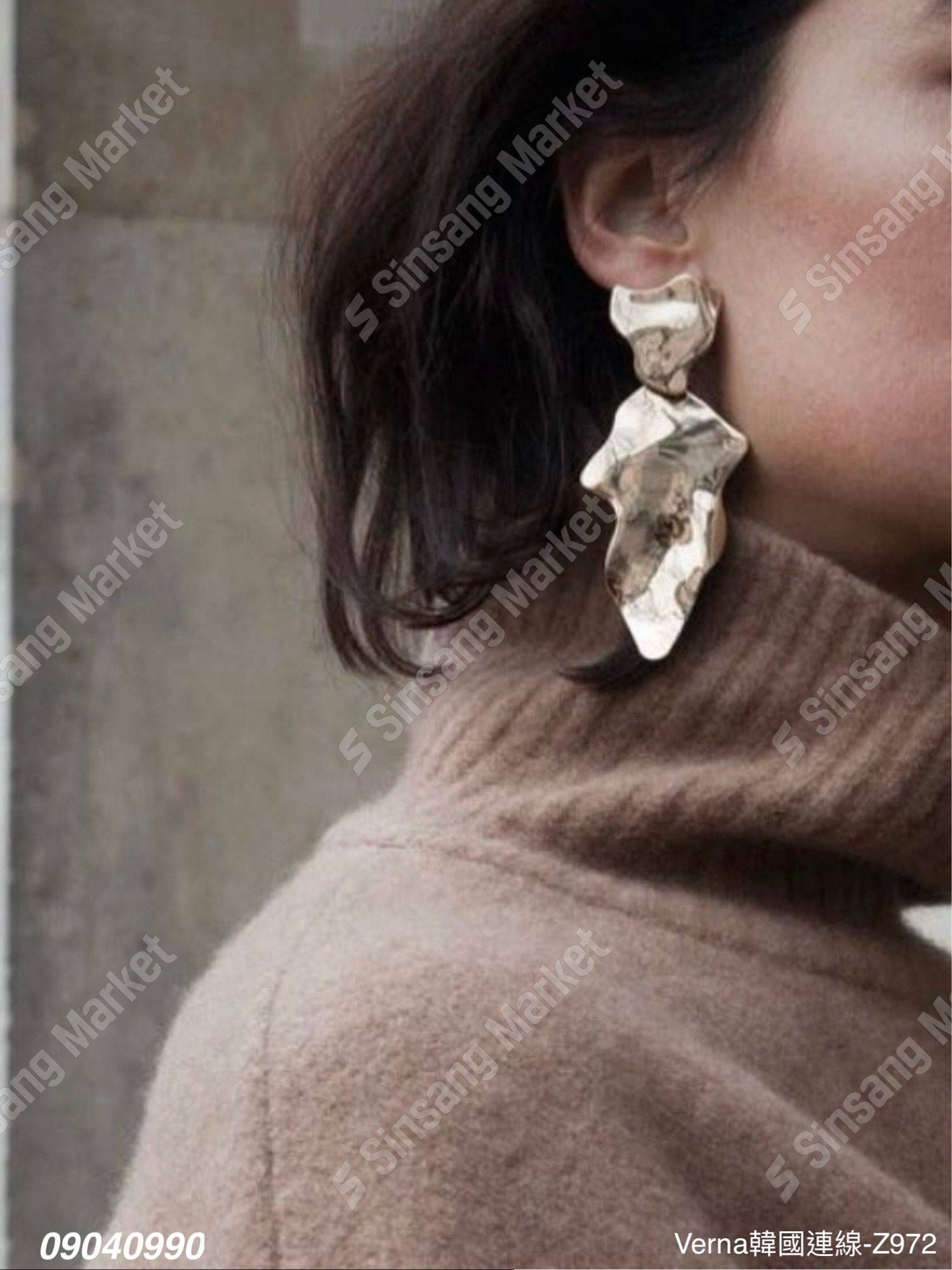 歐美簡約幾何耳環