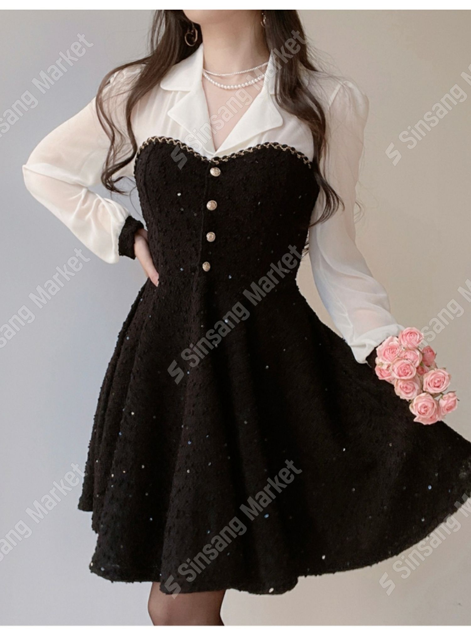 高雅氣質金釦傘洋