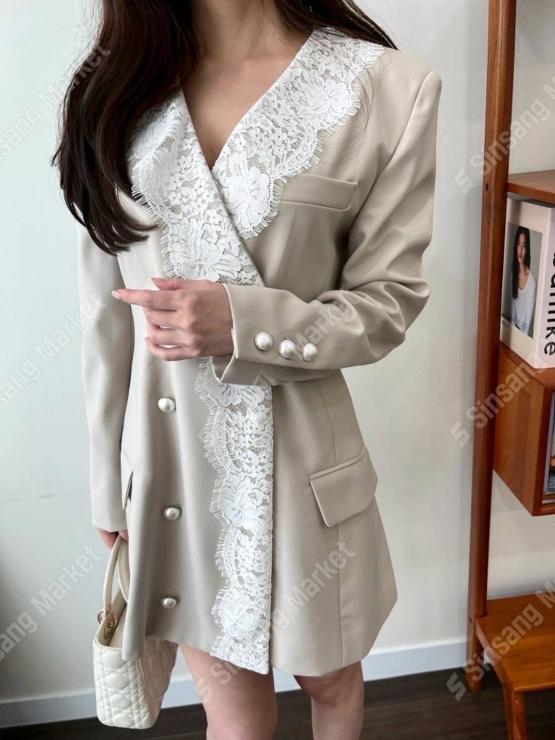 古典蕾絲縮腰外套