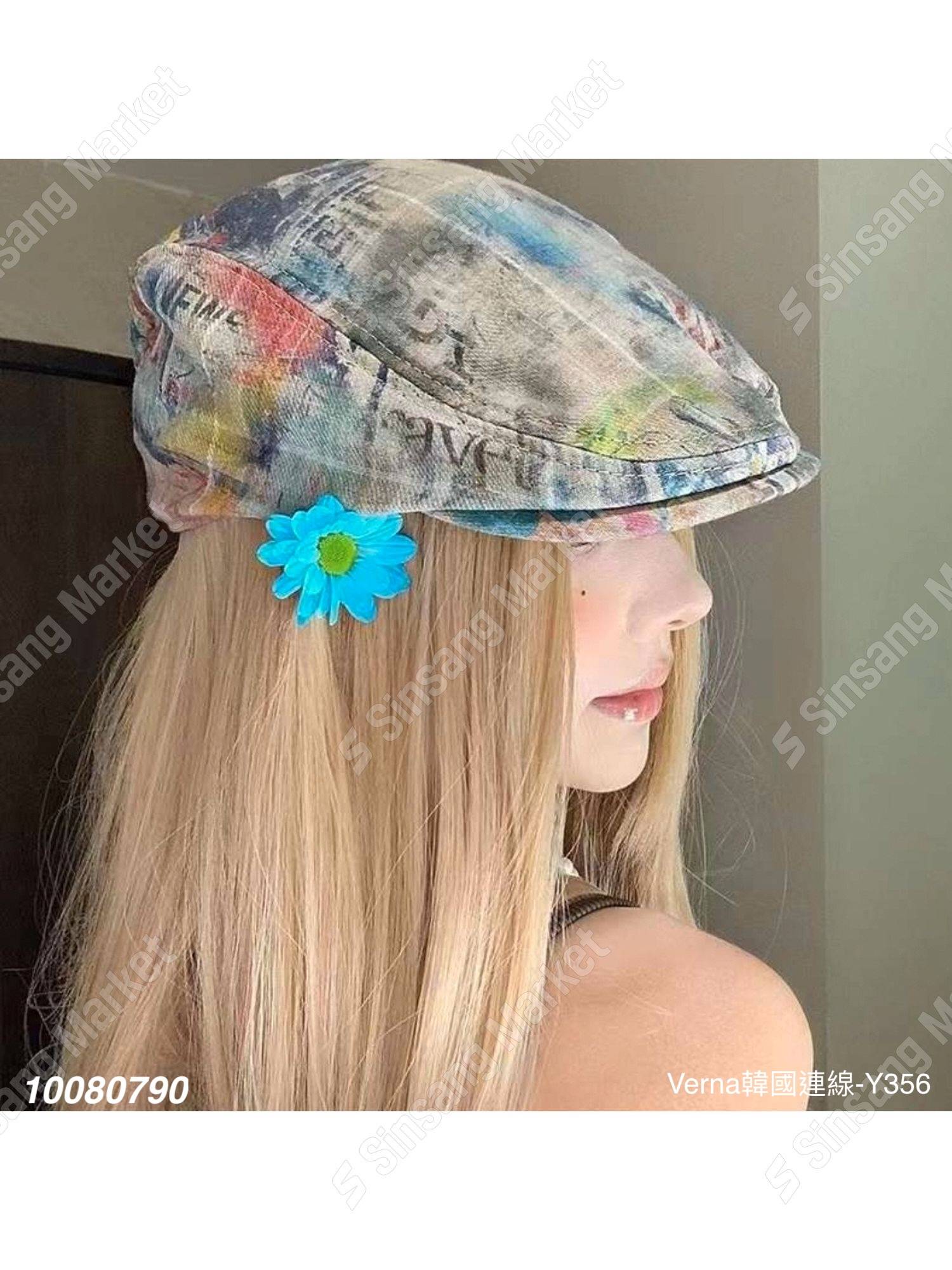 韓系潑墨仿舊鴨舌帽