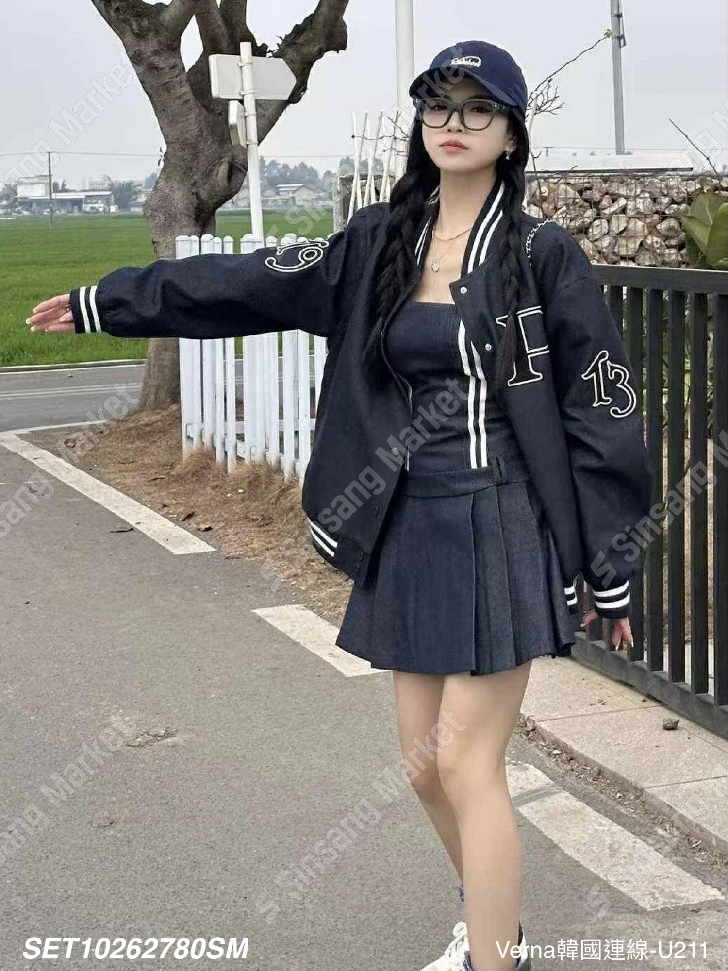 街頭潮流減齡短裙套裝