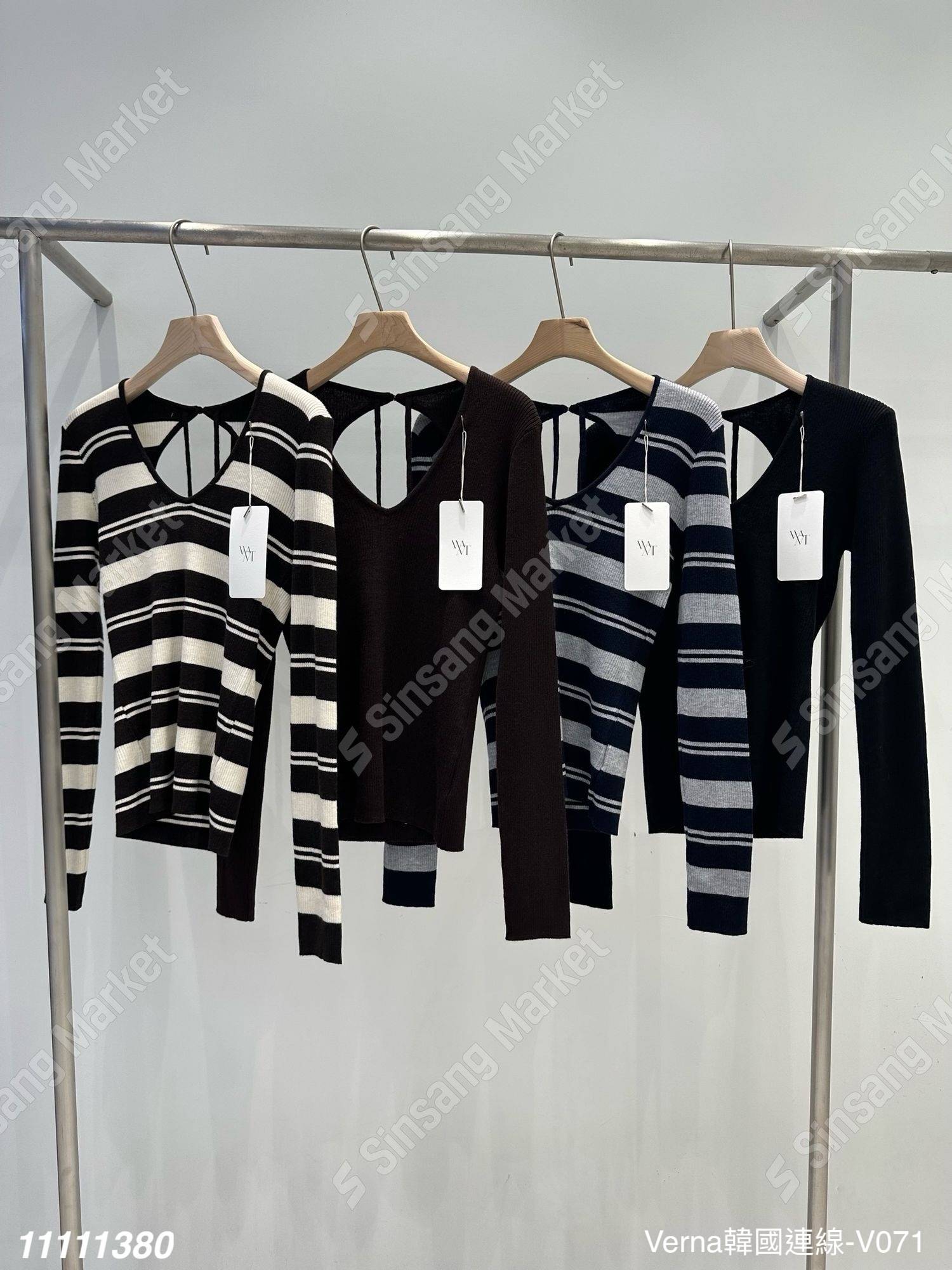 古典優雅條紋上衣