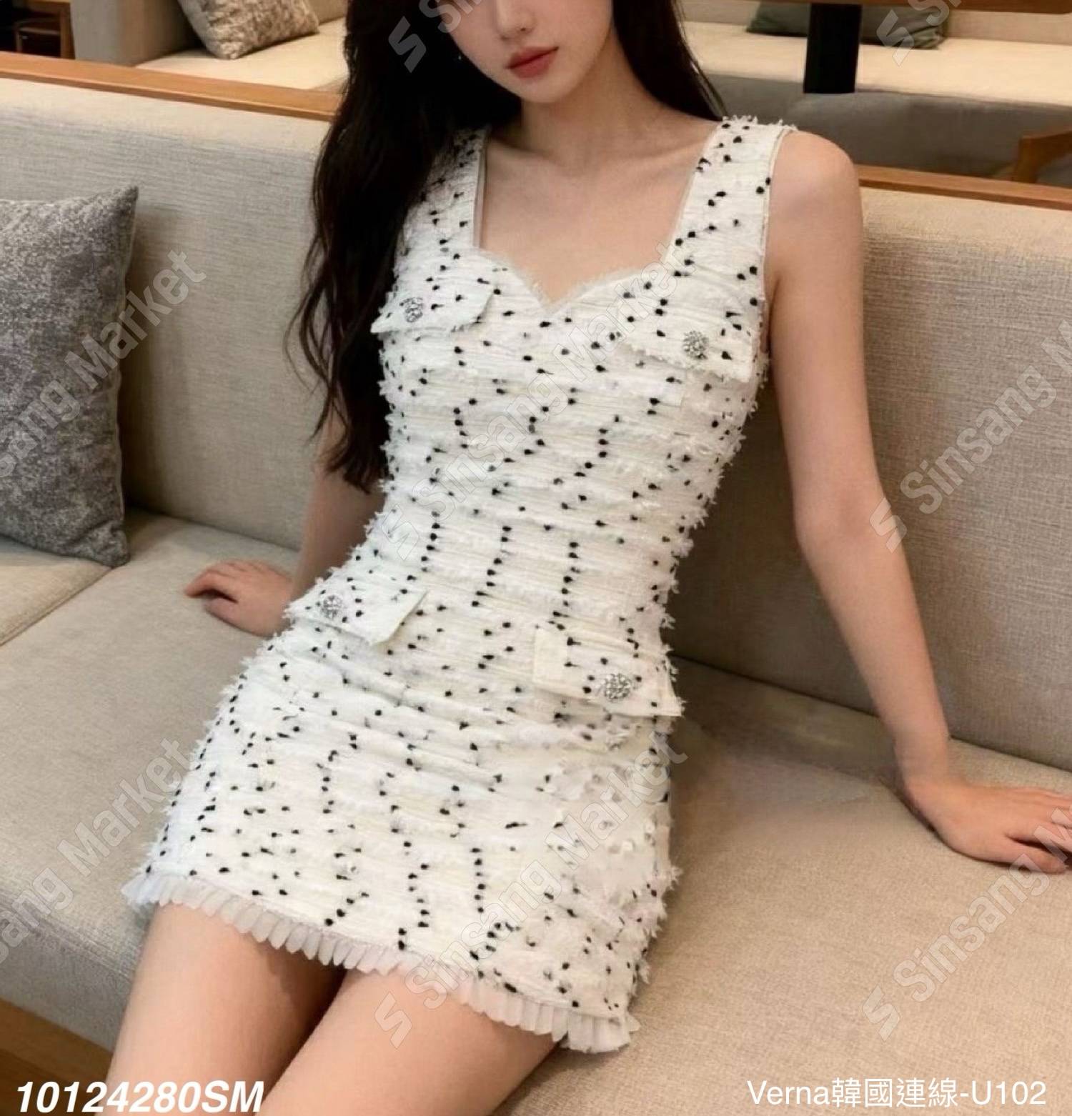 甜美浪漫羽毛洋裝