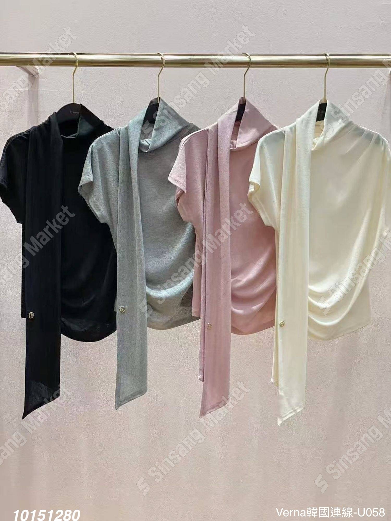 氣質立領抓皺上衣